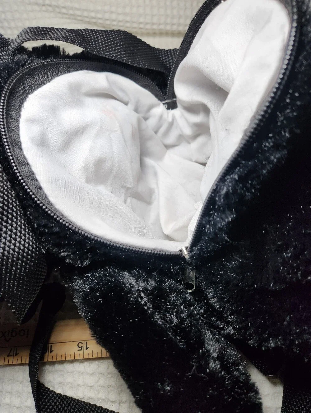 Plush Black Bear Kids Backpack - Soft Teddy Design